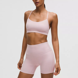 Conjunto de Yoga de 2 Piezas para Hombre, Personalizado, con Cinturón de Encaje Sólido, Teñido en Prenda, Antibacterial, Spandex/Poliéster, Cintura Alta, Largo Completo - Product Image 1