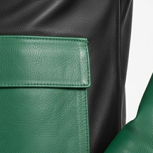 Veste d'hiver pour homme en cuir de haute qualité avec fermeture éclair, manches longues, col montant, imperméable et écologique – Vente en gros - Product Image 6