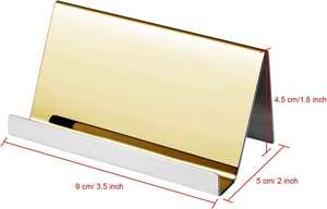 Porte-cartes de visite moderne Napoli, présentoir de bureau en acier inoxydable brossé, organisateur de bureau élégant - Product Image 4