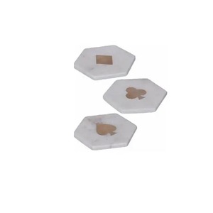 Elegant Marble <b>Wood</b> Coaster <b>Set</b> for Hot Coffee Cold Drinks and <b>Tea</b> Cups with Stylish Natural Stone Design for Protecting - Product Image 3