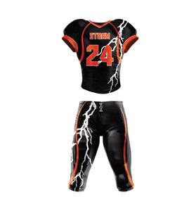 Conjunto de uniforme de fútbol americano de poliéster 100% de alta calidad personalizado para jóvenes diseño de bordado transpirable sublimación impresa - Product Image 1