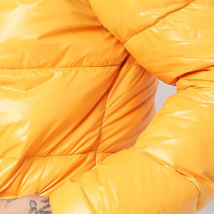 Heavy Designer <b>Padded</b> <b>Waterproof</b> Breathable Zipper Oversized Quilted Winter Wear Custom Men Shiny Plus Size Puffer <b>Jacket</b> - Product Image 6