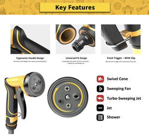 Pistola de Agua de Metal para Jardín, para Bañar Mascotas y Lavar Autos, de Alta Resistencia, con Empuñadura Ergonómica - Product Image 3