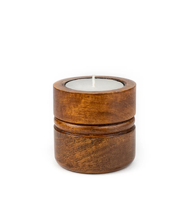 Portavelas Artesanal Ecológico de Madera Real - Diseños Personalizados para Cumpleaños y Navidad, Alta Calidad, Múltiples Tamaños - Product Image 2