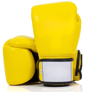 Guantes de Boxeo Amarillos de PU con Cierre de Velcro en los Dedos, Equipo de Entrenamiento para Adultos - Product Image 6
