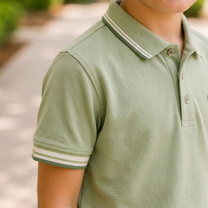 Ensemble d'uniformes scolaires en polycoton OEM pour élèves du primaire, logo personnalisé, uniforme tricoté en gros - Product Image 3