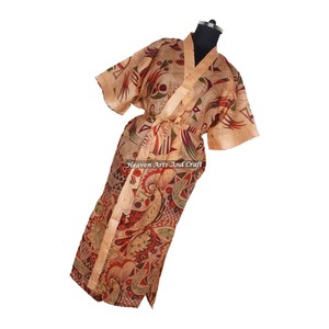 Kimono long en soie pour femme, populaire, sexy et romantique, vêtement de nuit, peignoir, kimono long indien bohème vintage - Product Image 1