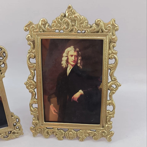 Brass & Glass Eco-Friendly Customizable Photo <b>Frame</b> with Decorative Floating Design for Tabletop - Product Image 6