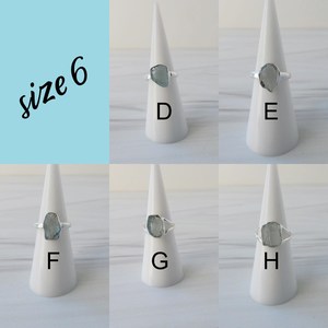 Natural Aquamarine <b>Ring</b> Sterling Silver March Birthstone Jewelry Elegant Gemstone <b>Ring</b> Gift For Her Adjustable <b>Ring</b> - Product Image 2