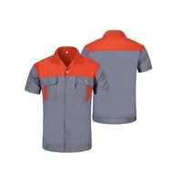 Özelleştirilmiş çeşitli renkler kısa kollu iş gömlek erkekler ve kadınlar atölye iş elbiseleri bakım iş giysisi