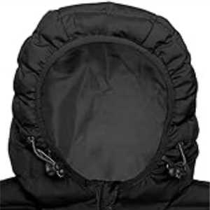 Veste matelassée à capuche 100% nylon avec col montant, design patchwork, imperméable, unisexe, manteau d'hiver - Product Image 6