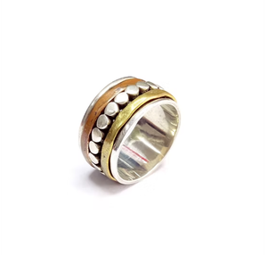 Trending High Quality Fidget <b>Spinner</b> <b>Ring</b> Crafted 925 Silver Comfort Fit Textured Meditation Jewelry for Daily Wear - Product Image 2