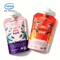 Emballage flexible personnalisé de qualité alimentaire, sachet Doypack résistant à l'humidité avec bec verseur pour jus, boissons, purée de fruits