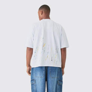 T-shirts pour hommes en coton 100% à col rond, impression de logo personnalisée, manches courtes, t-shirts oversize pour hommes - Product Image 5