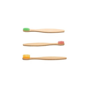 Ensemble de brosses à dents en bambou de qualité supérieure, manche en bois naturel, poils en fibres douces, hygiène dentaire éco-responsable, produit oral biodégradable - Product Image 2