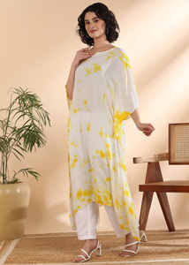 High Quality Designer Rayon <b>Kaftan</b> Tie Dyed <b>Summer</b> Daily Wear Regular Fit Sweetheart neck at Best Price by Supplier - Product Image 6