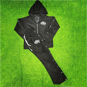 High Quality Custom Logo Jogging <b>Wind</b> <b>Breaker</b> Tracksuit sets Half Zip up Men Oversized Nylon Windbreaker high quality - Product Image 2