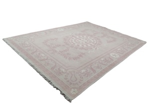 High Quality 8x10 Pink Wool <b>Hand</b> Knotted Oushak Rug Newly Designed Antique Runner with Abstract Pattern Low Area Rug Sets - Product Image 4