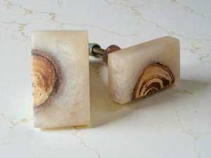 Bouton de meuble en résine écologique, poignée de tiroir unique faite à la main avec couleur personnalisable - Product Image 3