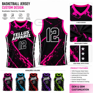 Maillots de basket en gros, maillots de basket sublimés OEM, toutes couleurs, maillots de basket vierges pour hommes à prix avantageux - Product Image 6