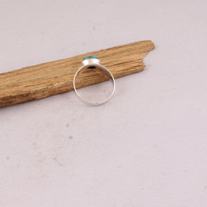 Wholesale 925 Sterling Silver Oval Copper Turquoise Bezel Set Natural Matrix Turquoise Cabochon <b>Ring</b> <b>Plain</b> Band Unisex Party - Product Image 5