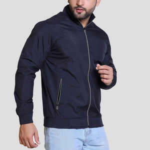 Winter Wear <b>Canvas</b> Stand Collar Front Logo Quick Dry Breathable Windproof Men's <b>Jacket</b> Long Sleeve Regular Fit Men's <b>Jacket</b> - Product Image 3