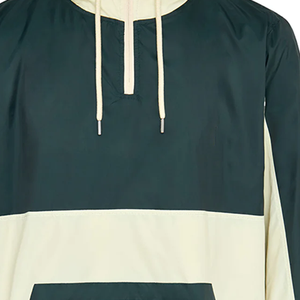 Veste Anorak Bicolore de Jardin Coupe-Vent et Hydrofuge avec Doublure en Maille Respirante, Fermeture Éclair, Capuche Réglable, Poche Kangourou et Coque Rigide - Product Image 4