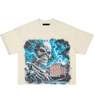 T-shirts pour hommes de haute qualité, coupe ample, épaules tombantes, coton lourd, logo imprimé personnalisé, fournisseur de streetwear, vêtements d'été pour hommes - Product Image 1