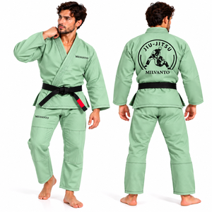 Uniforme de Jiu Jitsu Brasileño BJJ Personalizado, 450 GSM, Tejido Perlado, Kimono de Judo para Entrenamiento y Competencia de Artes Marciales, OEM ODM - Product Image 1
