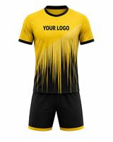 Conjunto de Camiseta de Fútbol Sublimada para Hombre, Manga Corta, Poliéster que Absorbe la Humedad, Uniforme de Fútbol con Cuello Redondo, Corte Regular