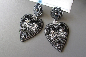 Premium Quality Best Selling Stylish Buddhism Style Beaded Hand Embroidered Cotton Lightweight <b>Earrings</b> with Metal Fittings <b>Back</b> - Product Image 3