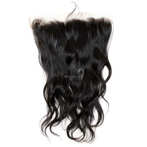 Peluca de Cabello Humano Virgen Remy Vietnamita 100% NiceHair, con Cutícula Alineada, Ondas Naturales, Frente de Encaje HD, Color Negro - Product Image 3