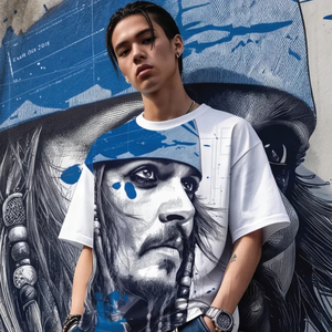 T-shirt noir imprimé King Michael Jackson pour homme, manches courtes, col rond, coupe ample, style jersey décontracté, 100 % coton, écologique - Product Image 6