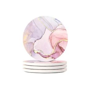 Juego de 6 Posavasos de Mármol - Decoración Moderna y Elegante para Mesa de Centro, Posavasos con Hermoso Diseño y Color - Product Image 1