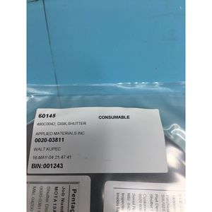 AMAT 0020-03811 ดิสก์, ชัตเตอร์, B101, สีแทน, DIA - อุปกรณ์และอะไหล่เซมิคอนดักเตอร์ระดับโลกที่เชื่อถือได้ - Product Image 4