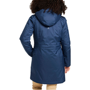 Syndekon <b>Women's</b> Navy Blue Long Hooded Parka <b>Waterproof</b> <b>Winter</b> <b>Coat</b> - Product Image 4