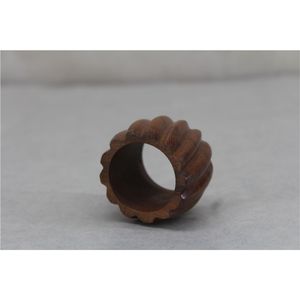 Handmade Walnut <b>Wood</b> Napkin Rings Set for Wedding <b>Table</b> Decoration <b>Rustic</b> Wooden Napkin Holder Bulk for Hotel <b>Dining</b> Tissue Ring - Product Image 2