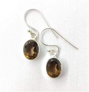 2.4 Grams Smoky Quartz Drop Earrings 925 <b>Sterling</b> <b>Silver</b> Handmade Everyday Wear Jewelry for Women - Product Image 3
