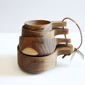 Hot Selling Wooden <b>Measuring</b> Cups and <b>Spoons</b> Eco Friendly Kitchen Tools for Cooking Baking and Home Kitchen Item <b>Measuring</b> Cups - Product Image 1