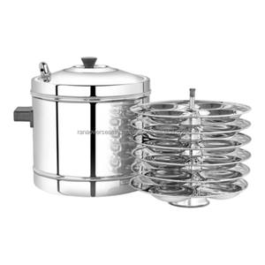 Olla Vaporera de Acero Inoxidable de la Mejor Calidad para 24 Idlis, 6 Platos, Ecológica, con Asa de Baquelita, Soporte Duradero para Idlis, Vaporera de Lámina Gruesa para Gas - Product Image 3