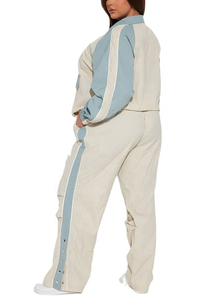 New Fashion Nylon Fabric Windbreaker Jogging Sportswear Casual Fashion Breathable Tracksuit <b>Women</b> Plus Size <b>Jackets</b> And Pants - Product Image 2