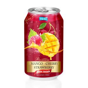 Jugo de Frutas de Marca Privada OEM, Bebida de Jugo Natural Enlatada de 330 ml, Uvas, Naranja, Mango, Melocotón, Fresa, Plátano, Manzana - Product Image 3