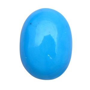 Turquoise AAA 10x14mm, cabochon ovale lisse, turquoise naturelle bleue d'Arizona, pierre semi-précieuse, cabochons à dos plat pour bijoux - Product Image 1