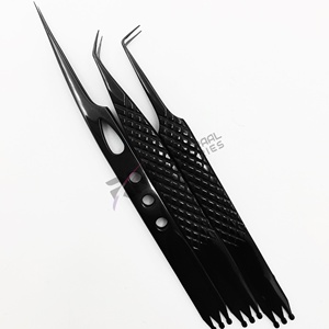 Pince à épiler professionnelle RMI de haute qualité, personnalisable, en acier inoxydable, précision anti-magnétique, couleur arc-en-ciel, pointue, 10 mm - Product Image 3