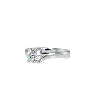 Anillo de Boda de Plata S925 Premium con Diseño de Onda Única, Banda Trenzada y Diamante Moissanita Redondo - Product Image 6