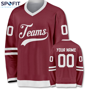 Nueva Llegada, Cómoda Camiseta de Hockey sobre Hielo Personalizada, Ropa Deportiva para Equipos, Diseño Personalizado, Crea Tus Propias Camisetas de Hockey sobre Hielo - Product Image 4
