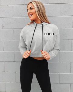 Sudaderas Casuales Cortas de Manga Larga para Mujer, 100% Algodón, Personalizadas al por Mayor, con Estampado de Dibujos Animados, Color Personalizado, Estilo Urbano - Product Image 2