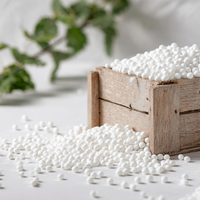 Isolation agricole en mousse composite de perles de PBAT, PLA et amidon de maïs, blanche, de qualité alimentaire, biodégradable, compostable, certifiée BPI, pour produits