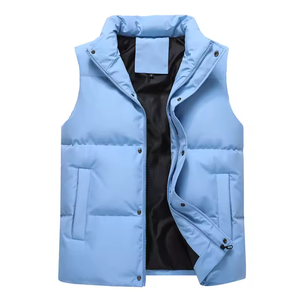 Men’s Outdoor Puffer Vest Jacket Windproof Lightweight Quilted Insulated Sleeveless Winter <b>Coat</b> with Comfortable Layering Design - Product Image 2