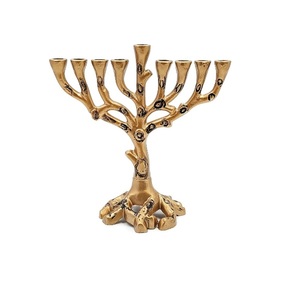 Hermoso Árbol de la Vida, Candelabro de Latón Antiguo de 7 Ramas, Portavelas Decorativo con Precio Bajo, Candelabro Grande - Product Image 1
